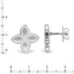 Серьги-винты из белого золота 585 пробы
