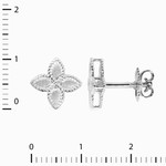 Серьги-винты из белого золота 585 пробы
