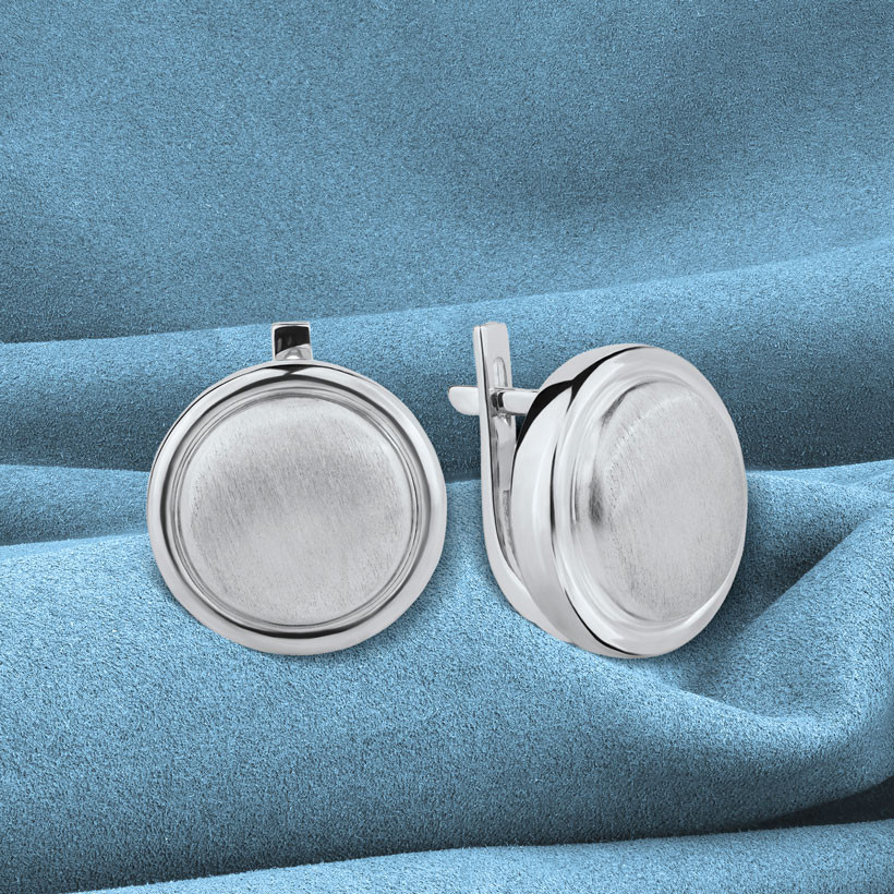 Серьги из белого золота 585 пробы