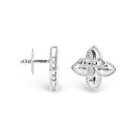 Серьги-винты из белого золота 585 пробы