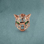 Подвеска PUMA TRANSFORME из красного золота 585 пробы с изумрудом