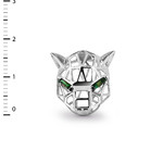 Подвеска PUMA TRANSFORME из белого золота 585 пробы с изумрудом