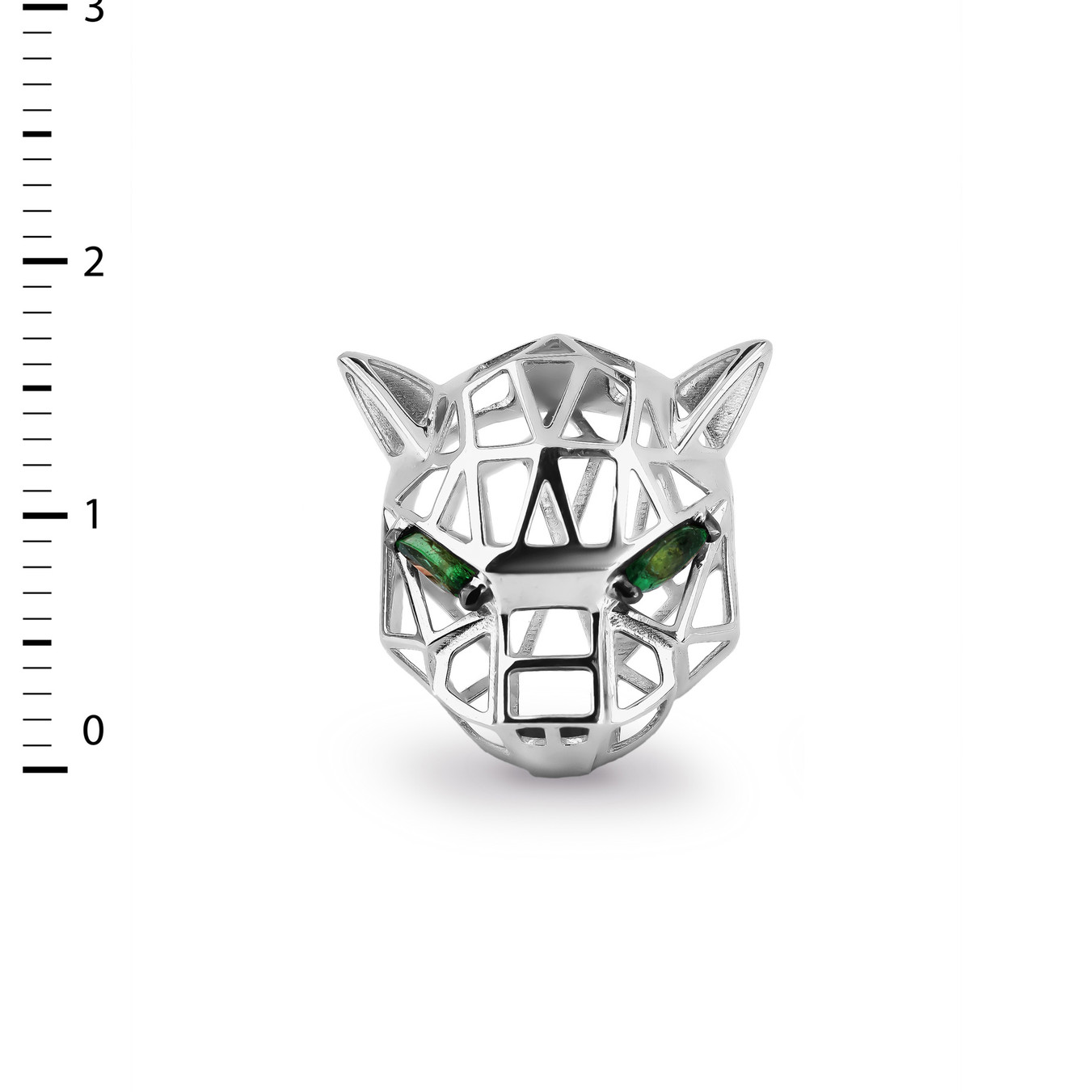 Подвеска PUMA TRANSFORME из белого золота 585 пробы с изумрудом