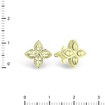 Серьги-винты из лимонного золота 585 пробы