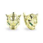 Серьги PUMA TRANSFORME из лимонного золота 585 пробы с изумрудом