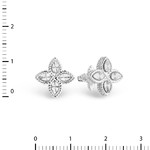 Серьги-винты из белого золота 585 пробы