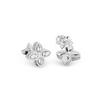 Серьги-винты из белого золота 585 пробы