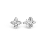 Серьги-винты из белого золота 585 пробы