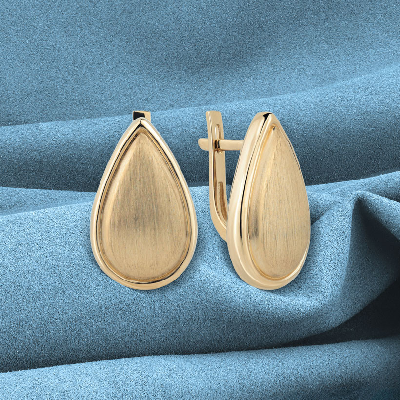 Серьги из красного золота 585 пробы