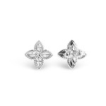 Серьги-винты из белого золота 585 пробы